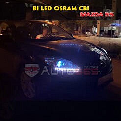 Đèn xe Mazda 3 với cặp Bi led Osram CBI