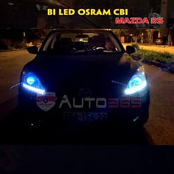Đèn xe Mazda 3 với cặp Bi led Osram CBI