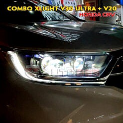 Bi led Xlight V30 Ultra và Xlight V20 trên Honda CRV