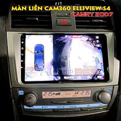 Camera 360 liền màn Android Elliview S4 trên Camry 2007