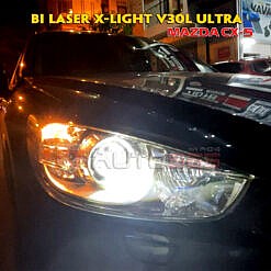 Đèn bi cầu laser X-Light V30L Ultra độ trên CX-5