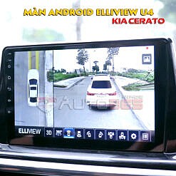 Lắp màn hình Android Elliview U4 Trên Kia Cerato + camera 360 elliview v5