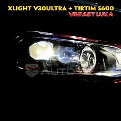 Vinfast Lux A 2.0 độ combo đèn Tirtim S600 và Xlight V30 Ultra