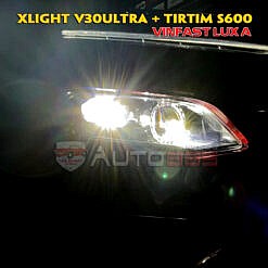 Vinfast Lux A 2.0 độ combo đèn Tirtim S600 và Xlight V30 Ultra