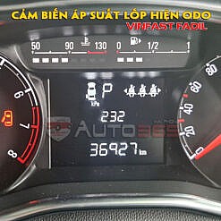 Cảm biến áp suất lốp Fadil hiển thị bảng đồng hồ xe
