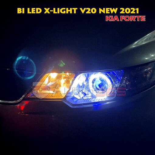 Đèn Xlight V20 new 2021 nâng cấp trên Kia Forte