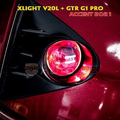 Độ Accent 2021 combo GTR G1 Pro và Xlight V20L