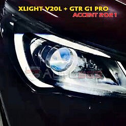 độ đèn hyundai accent