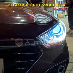 độ đèn hyundai accent