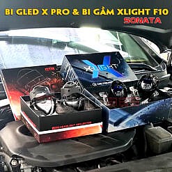 Đèn gầm xe XLight F10 và bi Gled X Pro trên Sonata