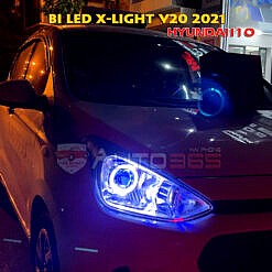 Độ xe i10 hatchback sáng hơn với bi led X-Light V20 2021