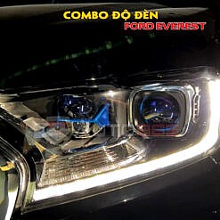 Đèn gầm ô tô GTR và combo laser L91 + Platinum Plus 9+3 trên Everest