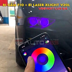 Đèn gầm F10 và 4 bi laser X-Light V20L trên Lux SA