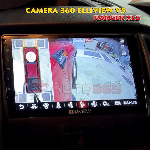 Lắp camera 360 cho ô tô Ranger XLS với Elliview V5
