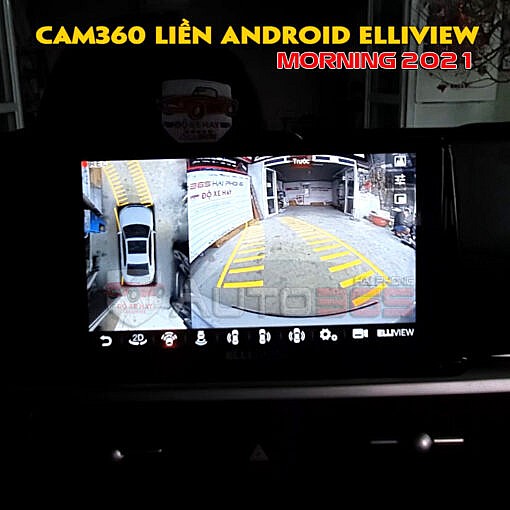Đầu android liền Camera360 Elliview trên Kia Morning 2021