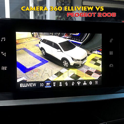 Camera 360 ôtô Elliview V5 lắp trên Peugeot 2008