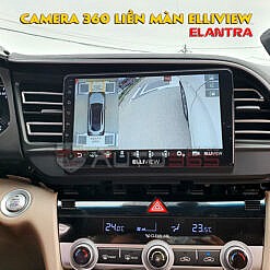 Màn hình ôtô liền camera360 Elliview trên Elantra