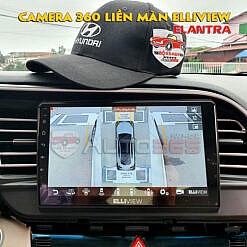 Màn hình ôtô liền camera360 Elliview trên Elantra