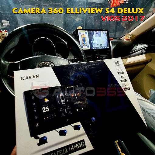 Lắp camera360 Elliview S4 nâng cấp cho Vios 2017