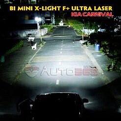 Độ 4 bi laser mini X-LIGHT F+ ULTRA trên KIA CARNIVAL