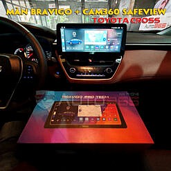 Độ Toyota Cross với màn android Bravigo ProTech và Safeview360