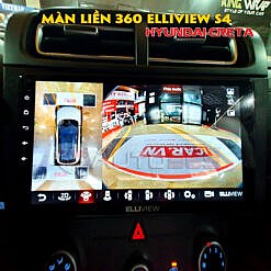 Độ màn hình ôtô liền 360 cho Cereta với Elliview S4